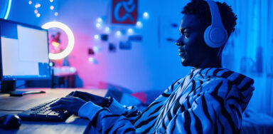 Man on computer working on content audits